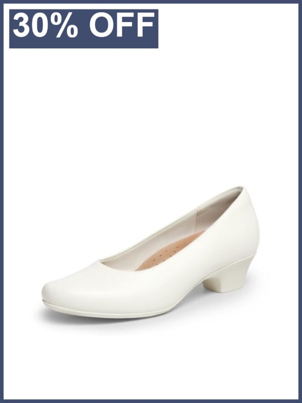 Women's Pumps Closed Toe Dress Shoes Block Heel Faux Leather